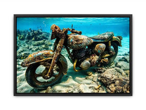Underwater Byke Canvas Print