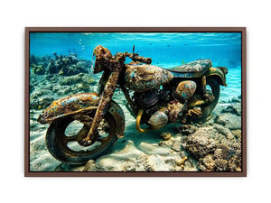 Underwater Byke Canvas Print
