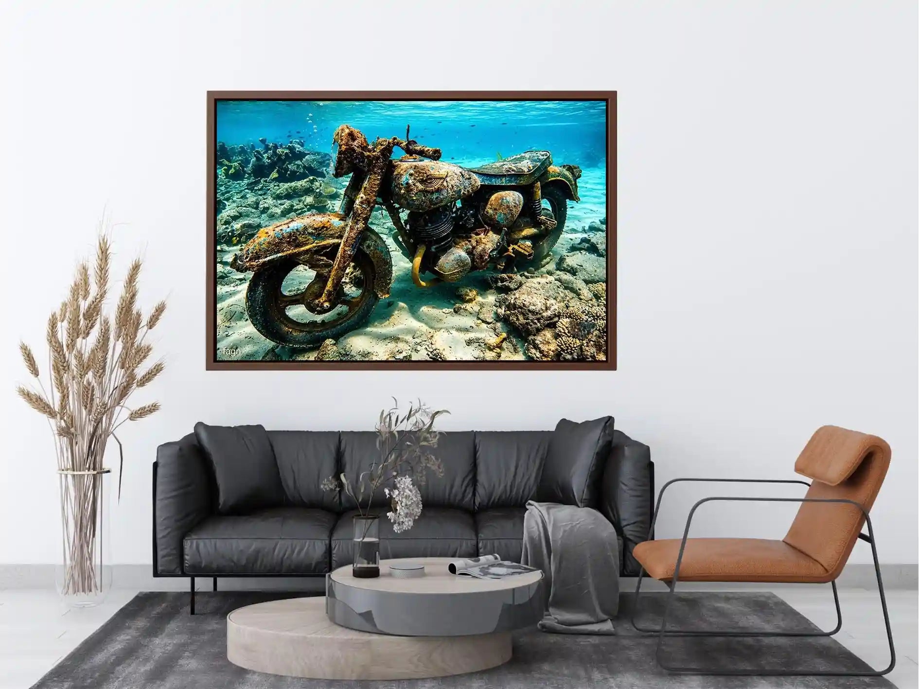 Underwater Byke Canvas Print