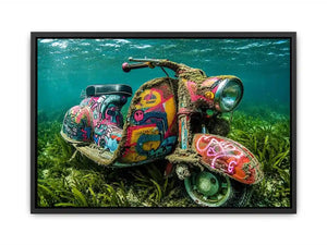 Underwater Scooter Canvas Print