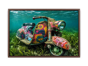Underwater Scooter Canvas Print