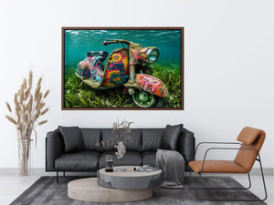 Underwater Scooter Canvas Print