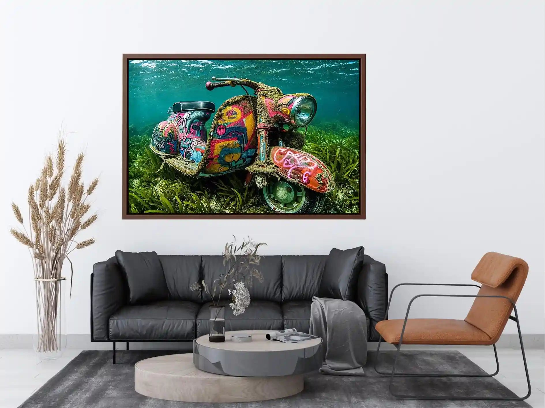 Underwater Scooter Canvas Print