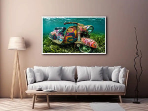 Underwater Scooter Canvas Print