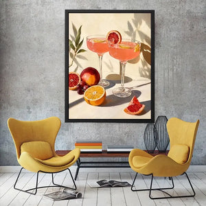 Two Glasses Of wine Canvas Print