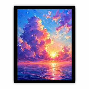 Cloudy beach Canvas Print