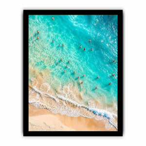 Swimming on Beach Canvas Print