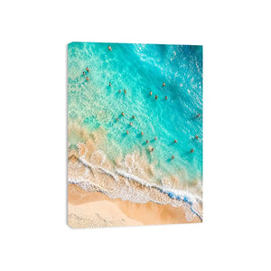 Swimming on Beach Canvas Print