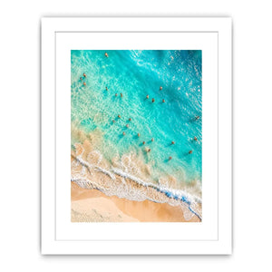 Swimming on Beach Canvas Print