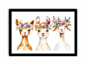 Cute Llama Canvas Print
