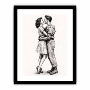 Couple Kiss Canvas Print