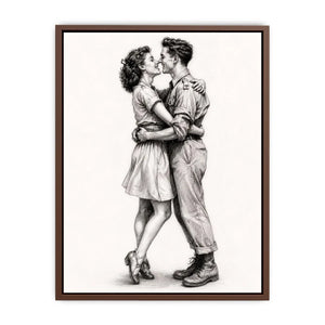 Couple Kiss Canvas Print