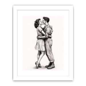 Couple Kiss Canvas Print