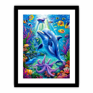 Joyful Dolphin Canvas Print