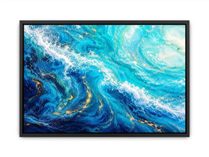 Teal ocean Canvas Print