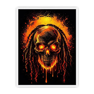 Fire Skull Canvas Print