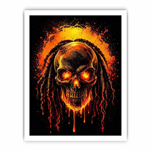 Fire Skull Canvas Print