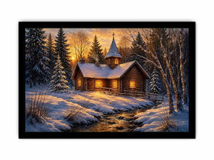 Chruch In Woods Canvas Print