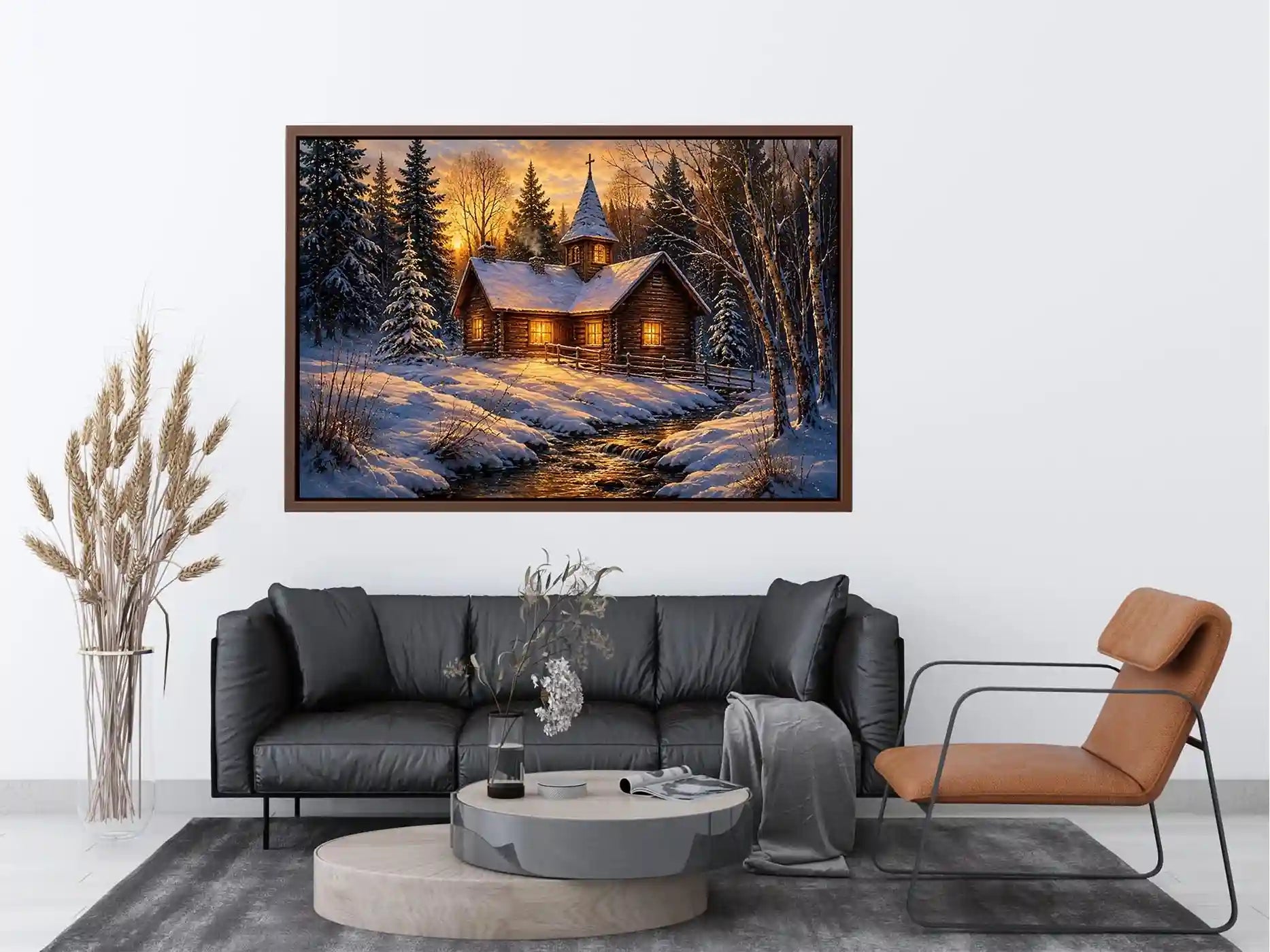 Chruch In Woods Canvas Print