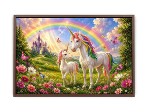 Magestic Unicorns kids nursery Canvas Print
