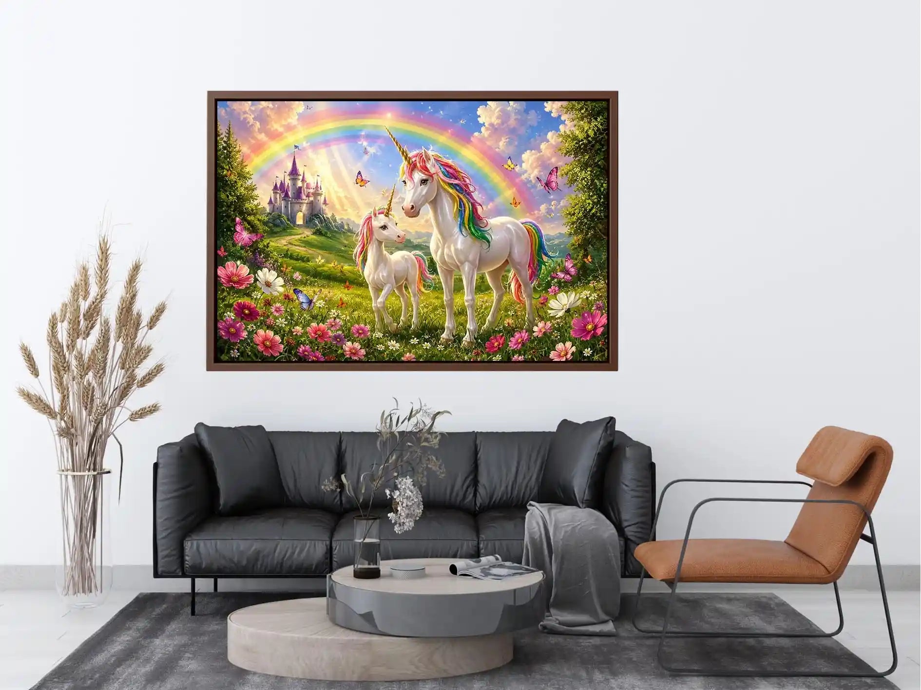 Magestic Unicorns kids nursery Canvas Print