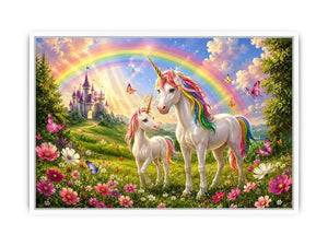 Magestic Unicorns kids nursery Canvas Print