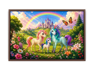 Three Unicorns kids nursery Canvas Print