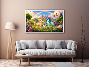 Three Unicorns kids nursery Canvas Print