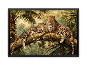 Two Leopards Canvas Print