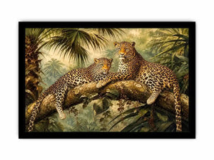 Two Leopards Canvas Print