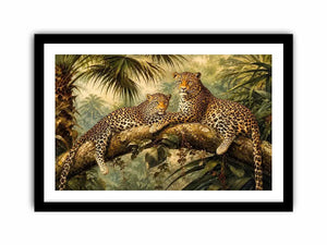 Two Leopards Canvas Print