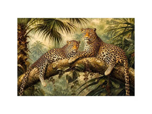Two Leopards Canvas Print