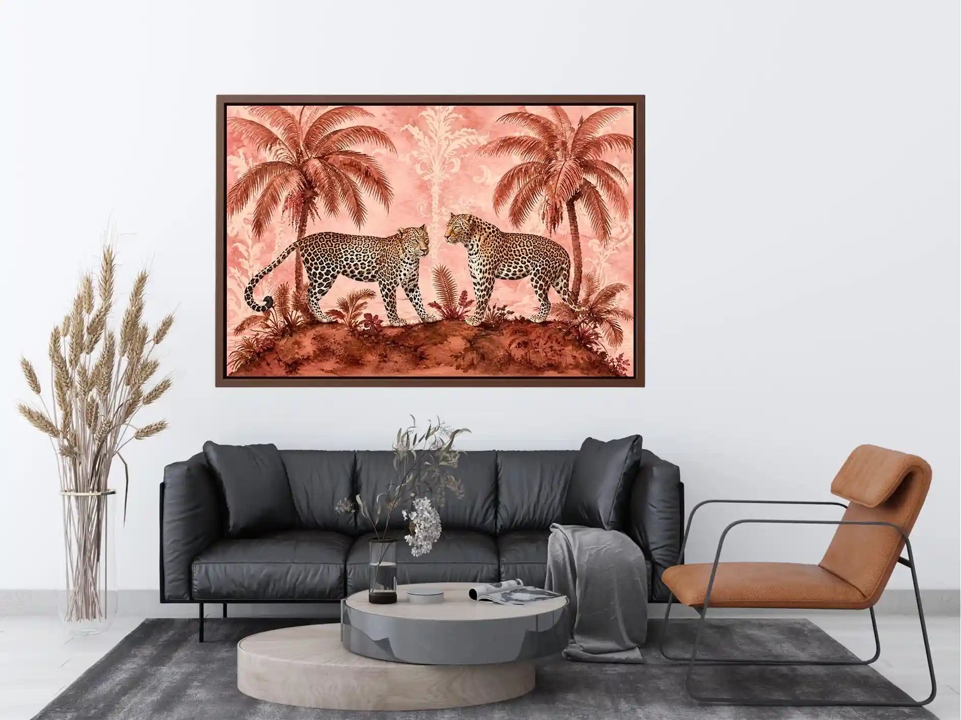 Two Leopards Canvas Print