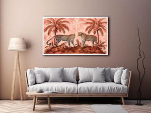 Two Leopards Canvas Print