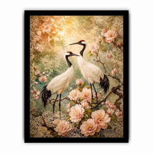 White Cranes Canvas Print