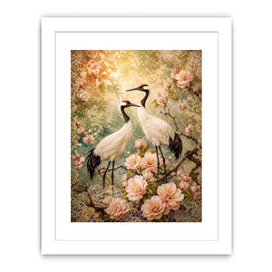 White Cranes Canvas Print