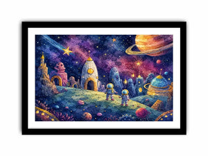 Space Adventure kids nursery Canvas Print
