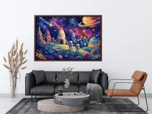 Space Adventure kids nursery Canvas Print