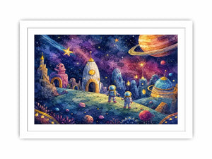 Space Adventure kids nursery Canvas Print