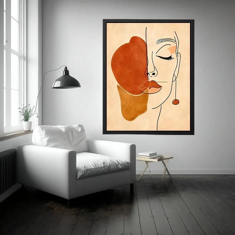 Minimalist Face Canvas Print