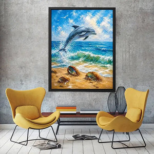 Playful Dolphin Canvas Print