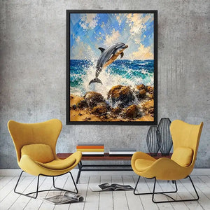 Playful Dolphin Canvas Print