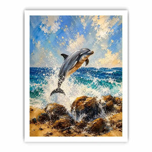 Playful Dolphin Canvas Print