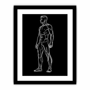 Standing Tall man line Canvas Print