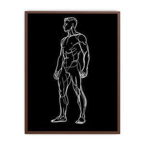 Standing Tall man line Canvas Print