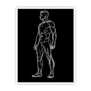 Standing Tall man line Canvas Print
