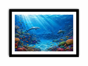 Dolphin Underwater I Canvas Print