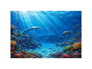Dolphin Underwater I Canvas Print