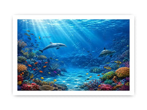 Dolphin Underwater I Canvas Print