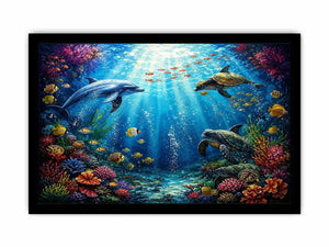 Underwater Dolphin I Canvas Print